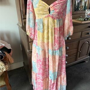 Floral Patchwork Maxi Dress